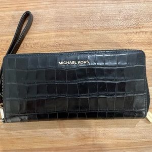Michael Kors Croc Embossed Wallet/Wristlet